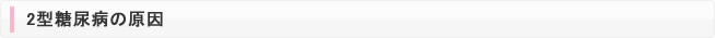 2型糖尿病の原因