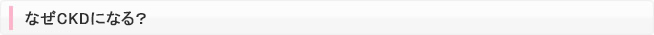 なぜCKDになる？